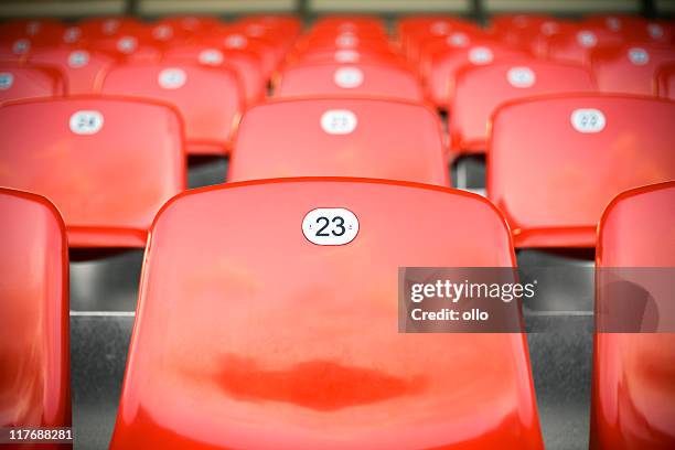 empty stadium seats before a game - stadium seats stock pictures, royalty-free photos & images