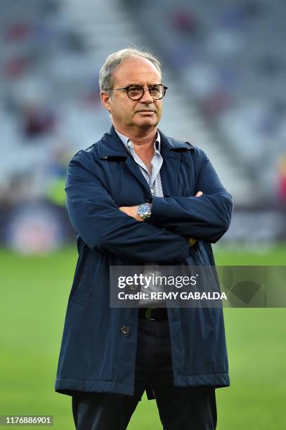 Lille's Portuguese sports director Luis Campos looks on prior the French L1 football match between Toulouse and Lille, at the Municipal Stadium in...