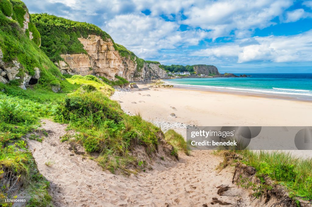 Whitepark Bay Beach near Ballintoy Northern Ireland UK Causeway Coast