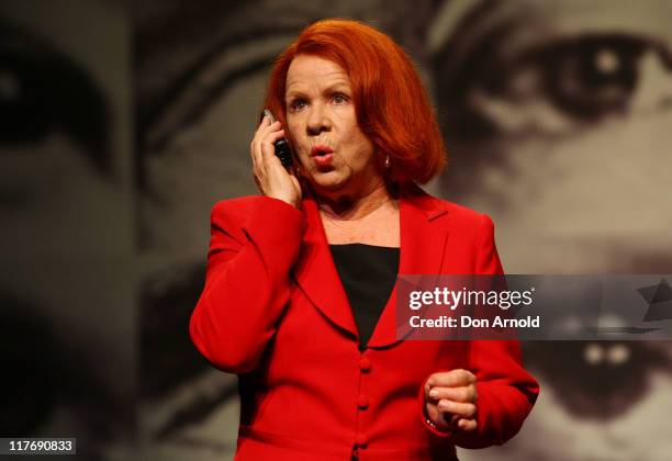 Valerie Bader performs on stage in "Stainless Steel Rat" at the York Theatre on June 30, 2011 in Sydney, Australia. "Stainless Steel Rat" directed by...