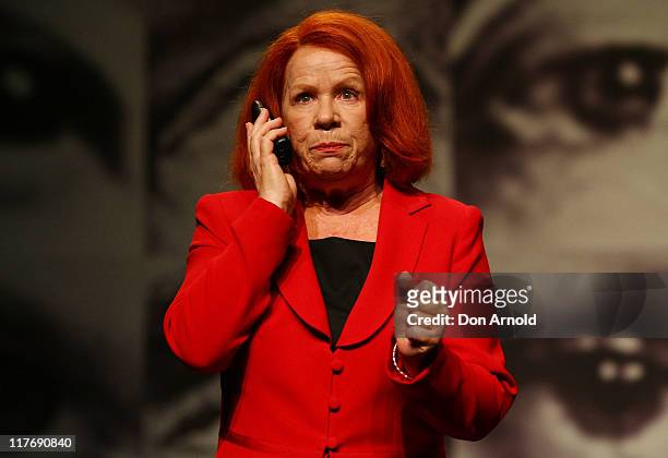 Valerie Bader performs on stage in "Stainless Steel Rat" at the York Theatre on June 30, 2011 in Sydney, Australia. "Stainless Steel Rat" directed by...