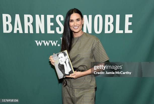 Actress Demi Moore attends the signing of her memoir "Inside Out" at Barnes & Noble Union Square on September 24, 2019 in New York City.