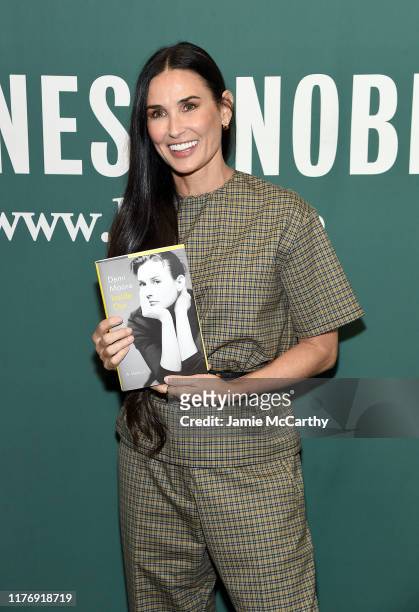 Actress Demi Moore attends the signing of her memoir "Inside Out" at Barnes & Noble Union Square on September 24, 2019 in New York City.