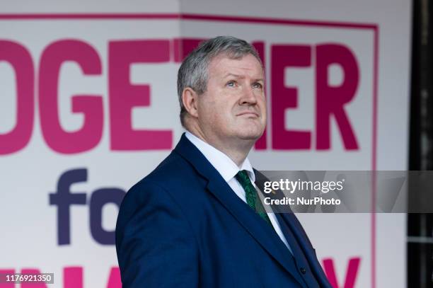 Ian Blackford, SNP Parliamentary Leader in Westminster, attends a rally in Parliament Square as hundreds of thousands of people take part in the...