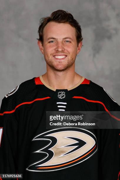 Cam Fowler of the Anaheim Ducks poses for his official headshot for the 2019-2020 season on September 12, 2019 at Great Park Ice in Irvine,...