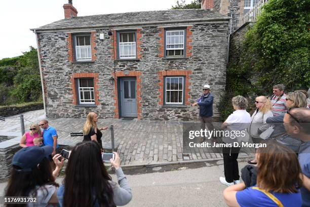 Scenes from the Cornish fishing village of Port Isaac on August 09, 2019 in Port Isaac, Cornwall, England The small village is besieged by fans of...