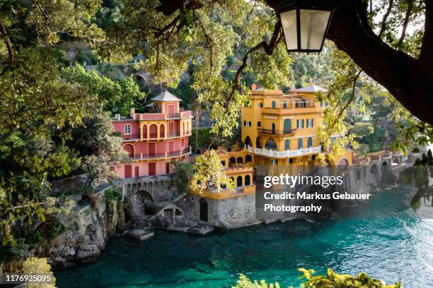 villa catalina in portofino - italian villa stock pictures, royalty-free photos & images