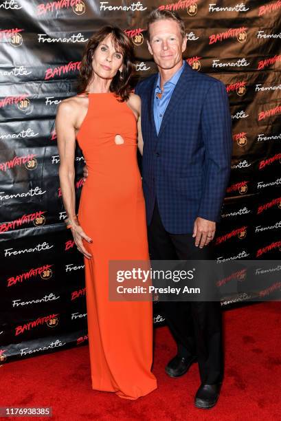 Alexandra Paul and Ian Murray attend 30th Anniversary of "Baywatch" at the Viceroy Hotel on September 24, 2019 in Santa Monica, California.