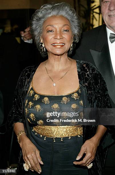 Actress Nichelle Nichols attends the 32nd Annual Nosotros Golden Eagle Awards at the Beverly Hilton Hotel July 26, 2002 in Beverly Hills, California.