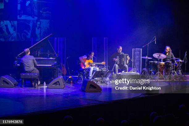Guitarist Al Di Meola performs on stage at The Magnolia on September 24, 2019 in El Cajon, California.