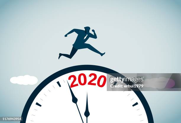 new year's eve - wall clock stock illustrations