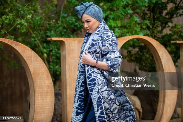 Neelofa Mohd Noor is seen outside the Dior show during Paris Fashion Week Womenswear Spring Summer 2020 on September 24, 2019 in Paris, France.