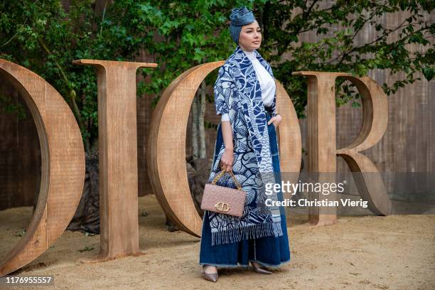 Neelofa Mohd Noor is seen outside the Dior show during Paris Fashion Week Womenswear Spring Summer 2020 on September 24, 2019 in Paris, France.