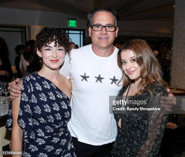 Nicolette Pearse, Jeffrey Hunt and Addison Holley attend a special screening of “Trapped: The Alex Cooper Story” hosted by Lifetime in Partnership...