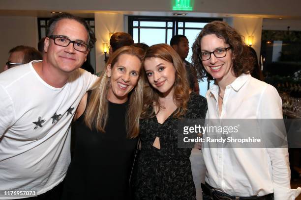 Jeffrey Hunt, Tia Maggini, Addison Holley and Michelle Paradise attend a special screening of “Trapped: The Alex Cooper Story” hosted by Lifetime in...