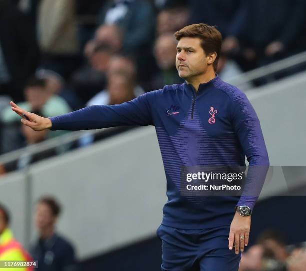 Mauricio Pochettino Head Coach of Tottenham during the Barclays Premier League match between Tottenham Hotspur and Watford, at Tottenham Hotspur...