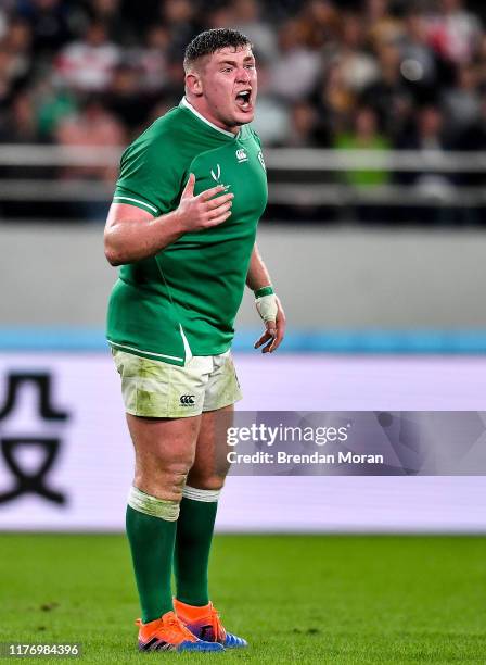 Fuchu , Japan - 19 October 2019; Tadhg Furlong of Ireland during the 2019 Rugby World Cup Quarter-Final match between New Zealand and Ireland at the...