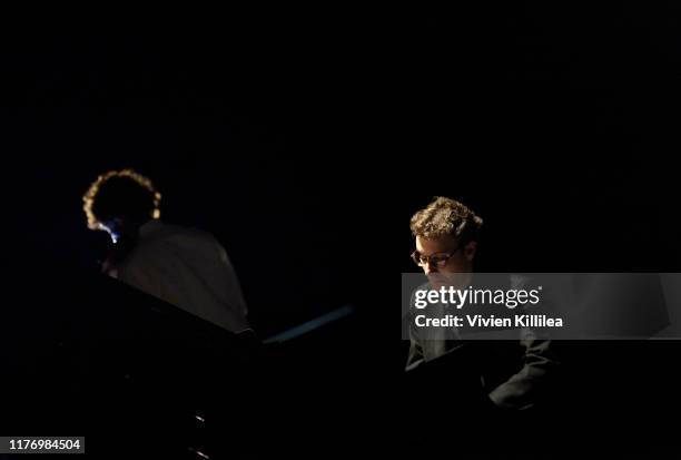 Tim Fain and Nicholas Britell perform at LA Dance Project's 2019 Fundraising Gala on October 19, 2019 in Los Angeles, California.