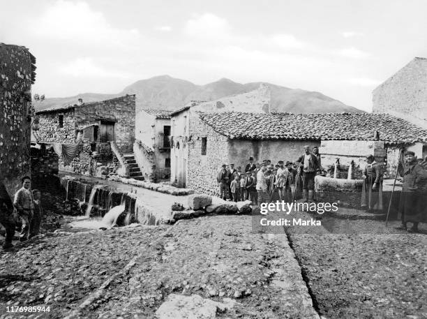 Italy. Sicily. Scillato. Inauguration of public fountain 1893.