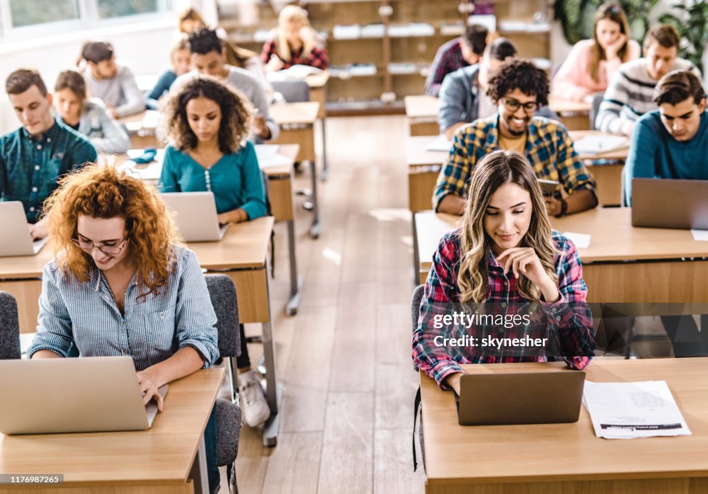 Class Room Elearning Elearning Over Computers In The Classroom High-Res Stock Photo - Getty ...
