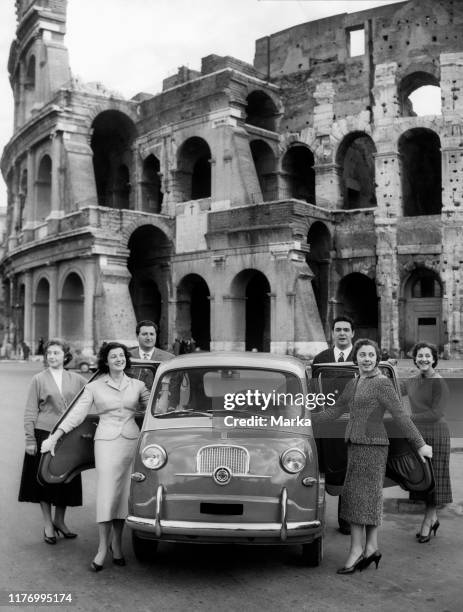 Fiat 600 multipla. Rome 1956.