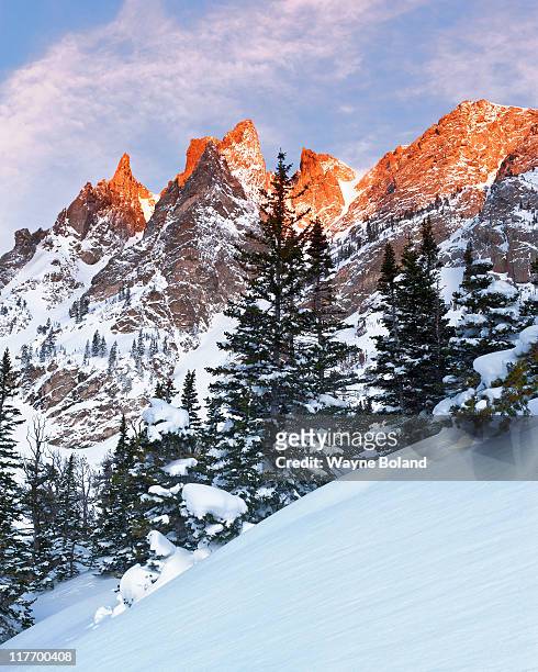 snow flattop mountain - estes park stock pictures, royalty-free photos & images