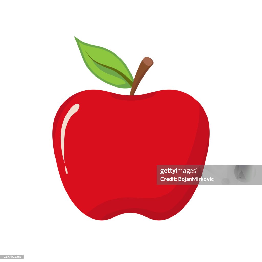 Apple icon on white background. Vector illustration