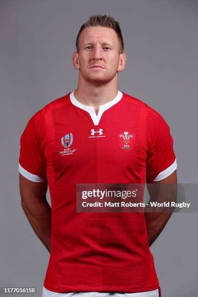 Bradley Davies of Wales poses for a portrait during the Wales Rugby World Cup 2019 squad photo call on September 25, 2019 in Tokyo, Japan.