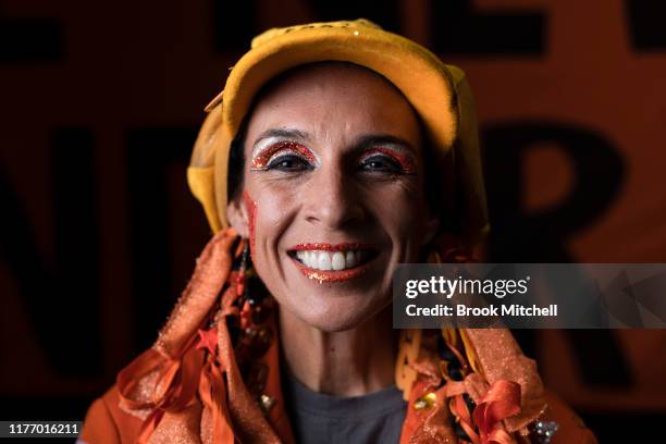 Giants fans Kath and Seb Dell'Orefice prepare for Saturday's 2019 AFL Grand Final on September 25, 2019 in Sydney, Australia. Kath and Seb have been...