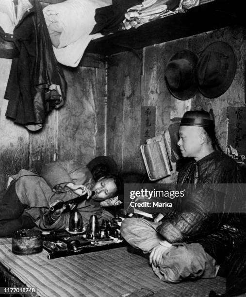 America. San francisco. In an opium den in Chinatown. 1920-30.