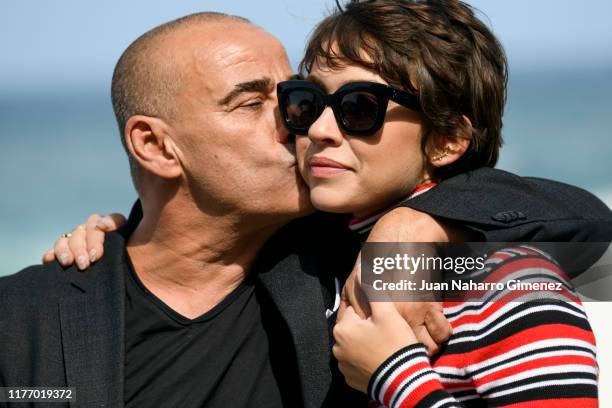 Eduard Fernandez and Greta Fernandez attend 'La Hija De Un Ladron' photocall during 67th San Sebastian International Film Festival on September 25,...