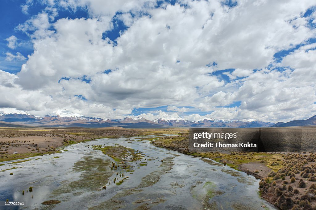 River and mountains, Bolivia.