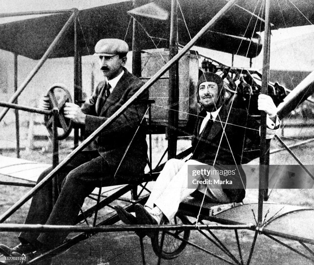 Gabriele d'annunzio and glenn h. curtiss. 1909