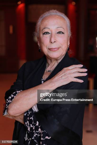 Cristina Hoyos attends 'Flamenco Real' presentation at Teatro Real on September 25, 2019 in Madrid, Spain.