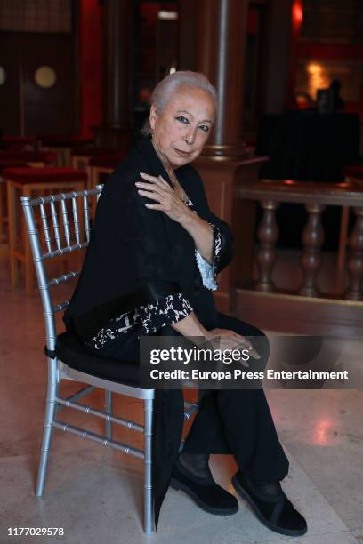 Cristina Hoyos attends 'Flamenco Real' presentation at Teatro Real on September 25, 2019 in Madrid, Spain.