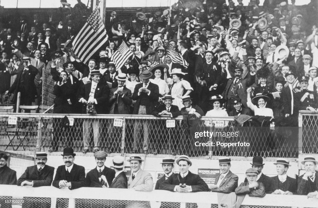 America In 1908 American supporters cheer another US victory at the 1908 Summer... News ...