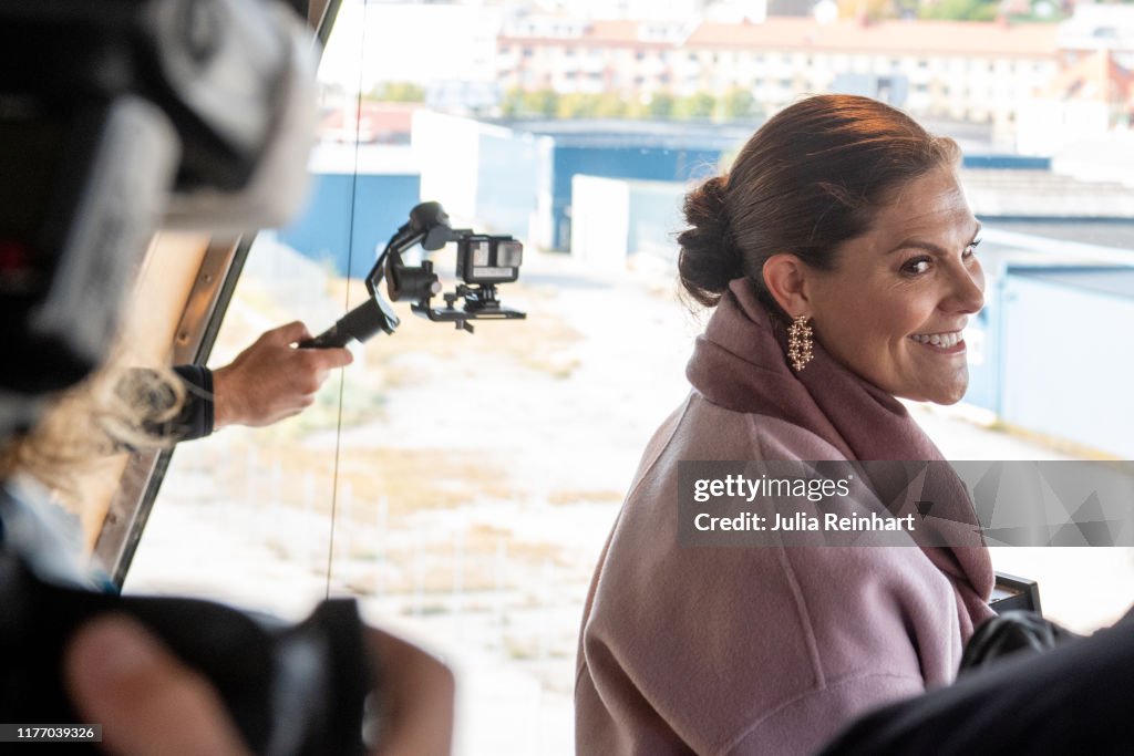 Crown Princess Victoria Of Sweden Visits SLU's Sea Fish Laboratory In Lysekil