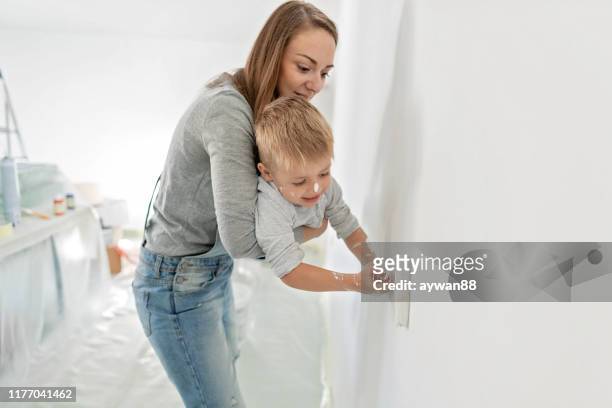 mommy's little helper - children room wall stock pictures, royalty-free photos & images