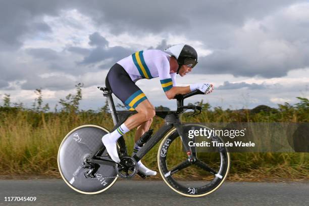 Rohan Dennis of Australia / during the 92nd UCI Road World Championships 2019, Individual Time Trial Men Elite a 54km race from Northhallerton to...