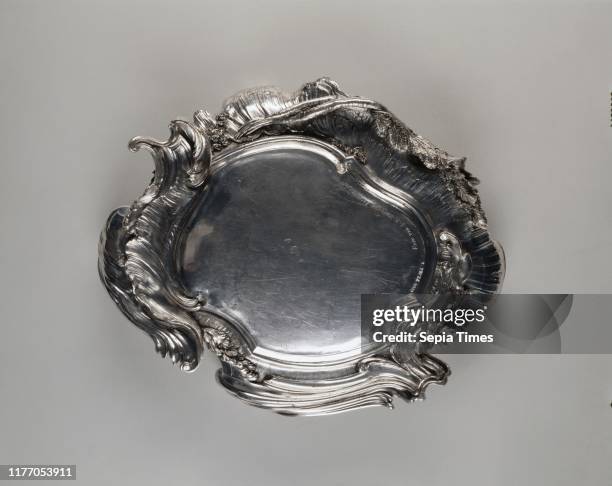 Platter, 1735Juste-Aurele Meissonnier , Pierre-Francois Bonnestrenne . Silver; overall: 8.9 x 45.8 x 38.1 cm .