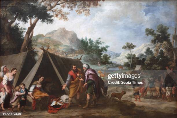 Laban Searching for his Stolen Household Gods, c. 1665-1670. Bartolome Esteban Murillo . Oil on canvas; framed: 278 x 398 x 14 cm ; unframed: 243 x...