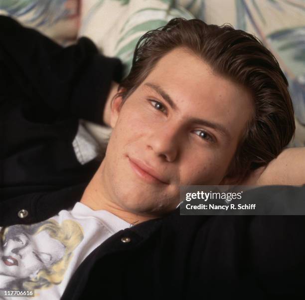 American actor Christian Slater, circa 1990.