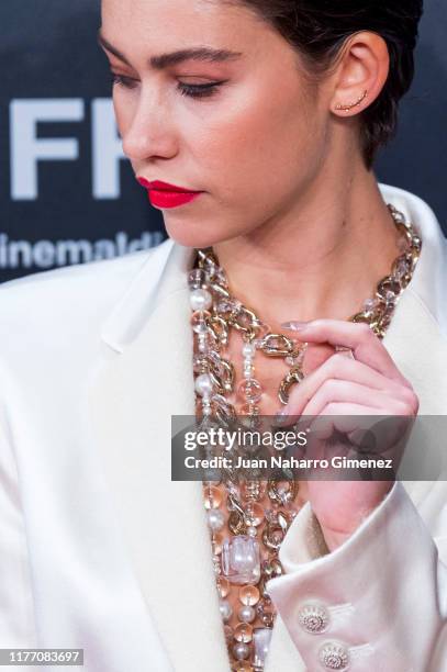 Greta Fernandez attends 'La Hija De Un Ladron' premiere during 67th San Sebastian International Film Festival on September 25, 2019 in San Sebastian,...