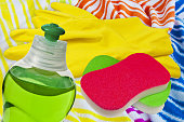 Different Cleaning agents close up