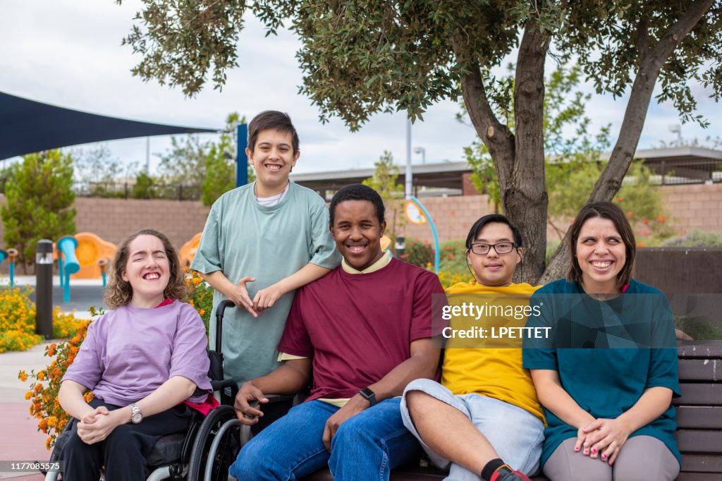 A group of disabled people