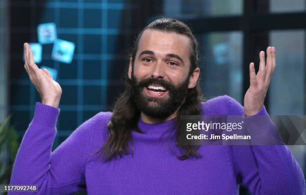 Personality Jonathan Van Ness attends the Build Series to discuss his new book "Over the Top: A Raw Journey to Self-Love" at Build Studio on...