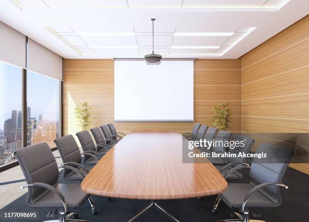 boardroom interior - board meeting stock pictures, royalty-free photos & images