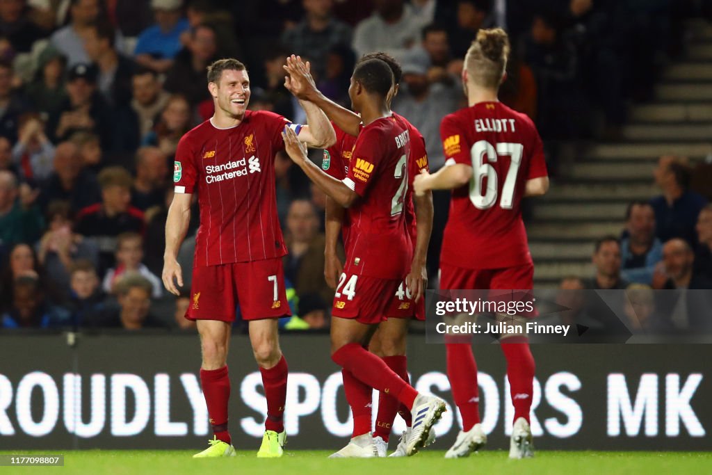 Milton Keynes Dons v Liverpool FC - Carabao Cup Third Round