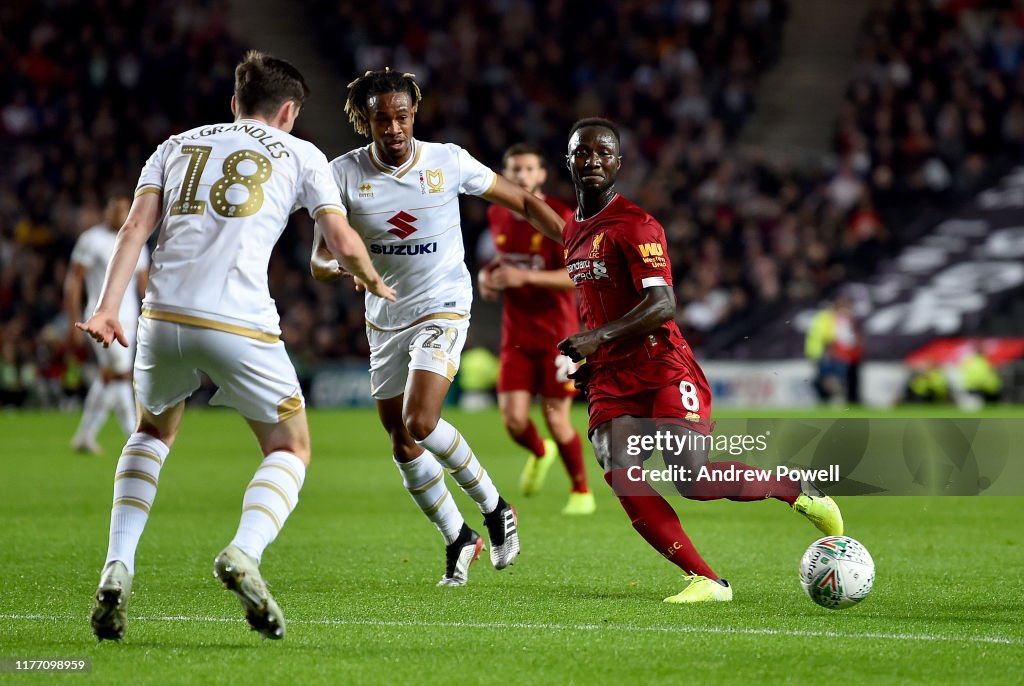 Milton Keynes Dons v Liverpool FC - Carabao Cup Third Round