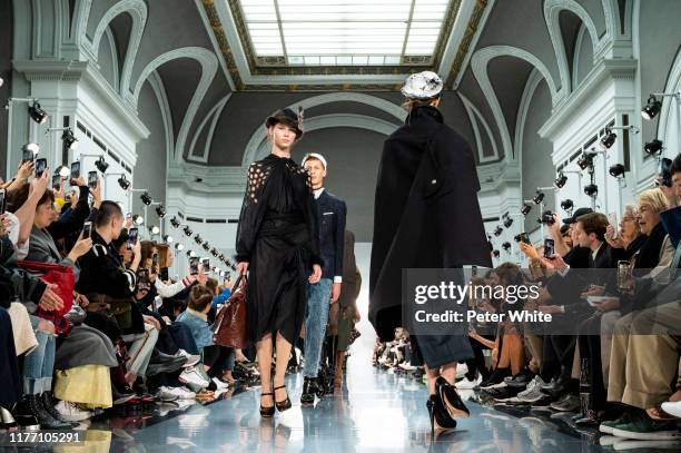 Models walk the runway during the Maison Margiela Womenswear Spring/Summer 2020 show as part of Paris Fashion Week on September 25, 2019 in Paris,...